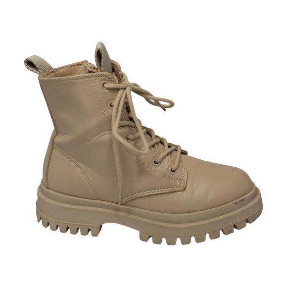 Zara Kids Girl Monochromatic Lug Sole Ankle Boot Combat Boot Bootie Size 2.5 |33 - Picture 2 of 12